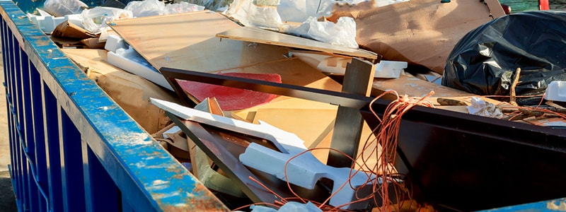 a full skip ready to be collected