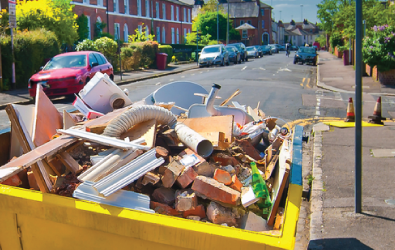 skip on street